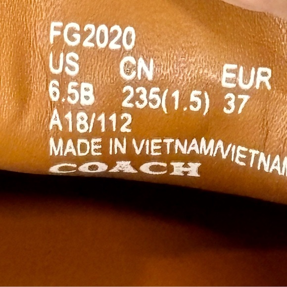 Coach Greenwich Red Orange Driving Moccasins Loafers Slip Ons 6.5B NEW - Picture 8 of 10